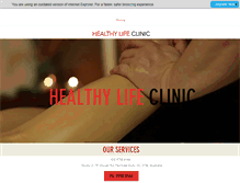 Tablet Screenshot of healthylifeclinic.com